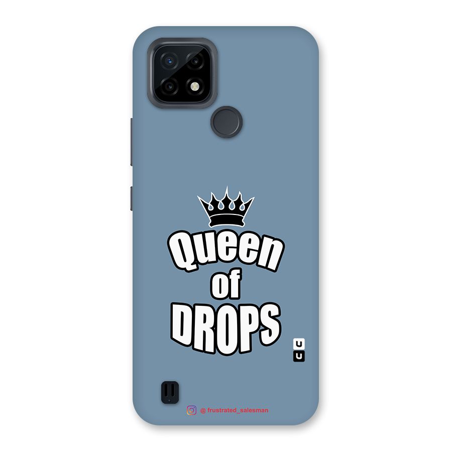 Queen of Drops SteelBlue Back Case for Realme C21