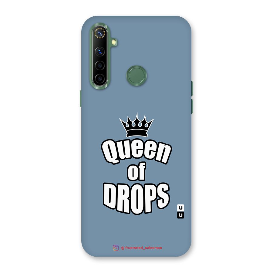 Queen of Drops SteelBlue Back Case for Realme Narzo 10