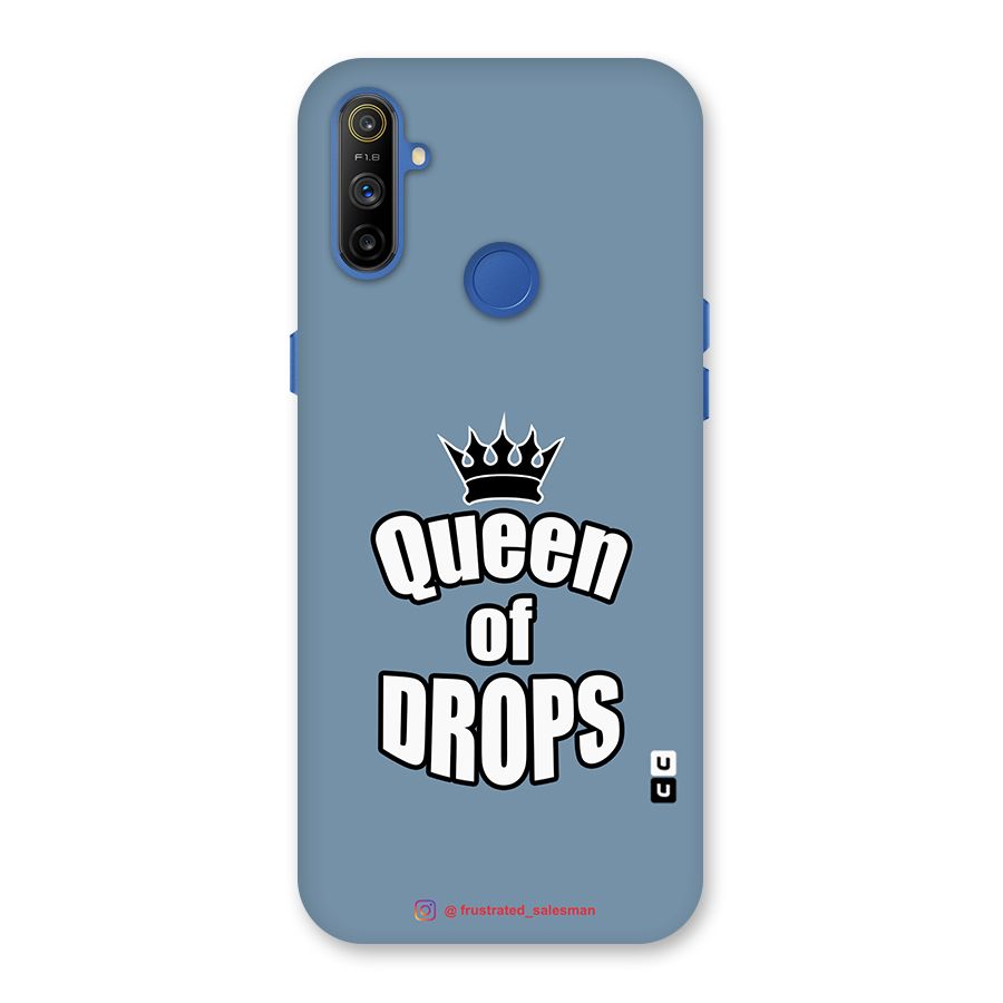 Queen of Drops SteelBlue Back Case for Realme Narzo 10A