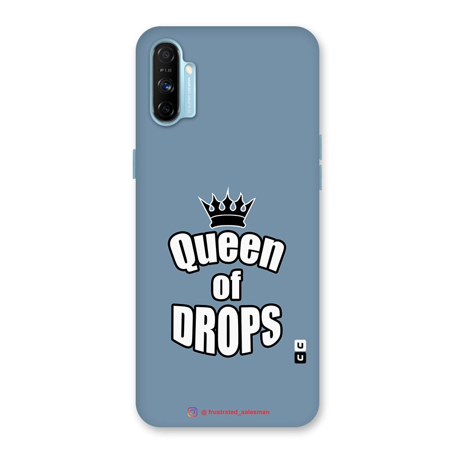 Queen of Drops SteelBlue Back Case for Realme Narzo 20A