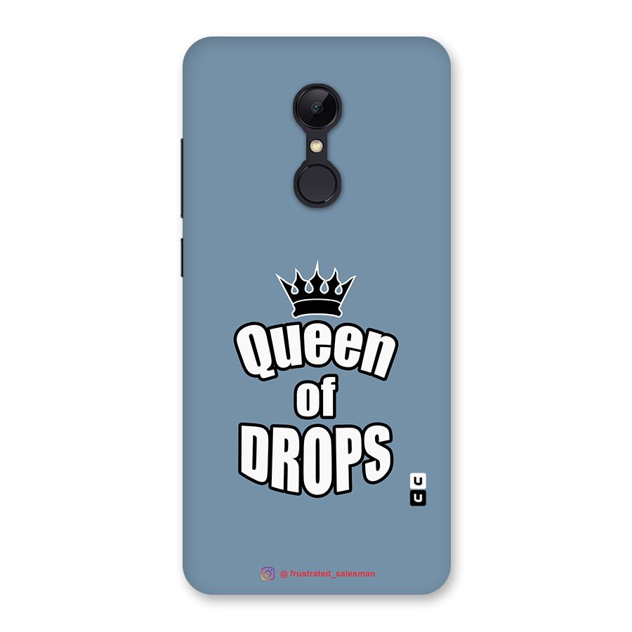 Queen of Drops SteelBlue Back Case for Redmi 5