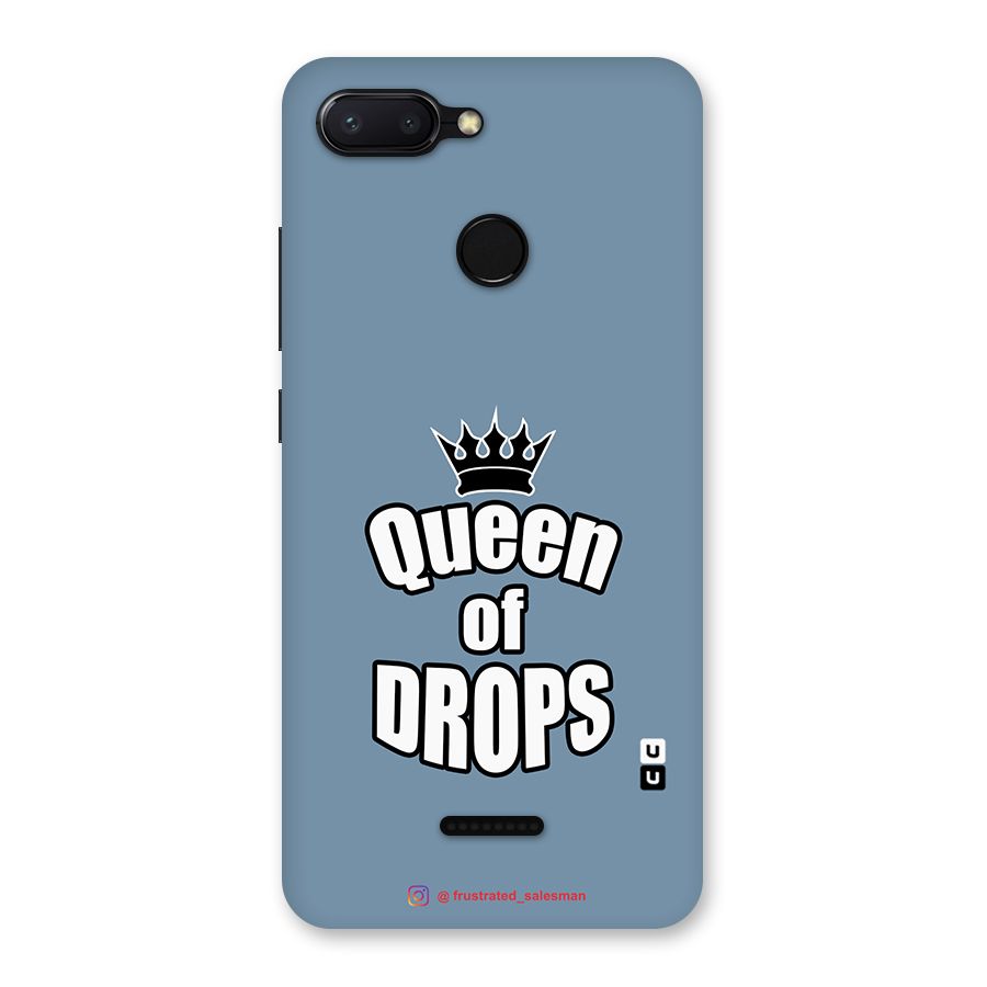 Queen of Drops SteelBlue Back Case for Redmi 6