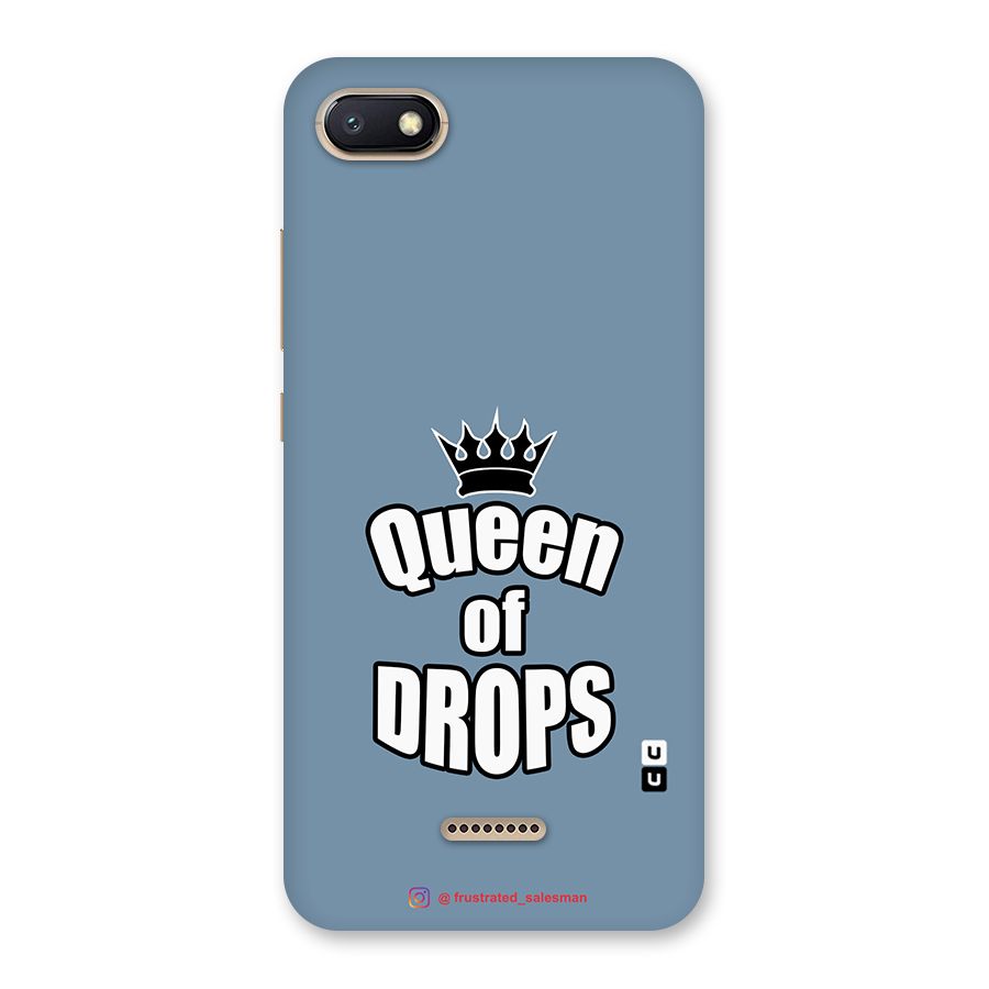 Queen of Drops SteelBlue Back Case for Redmi 6A