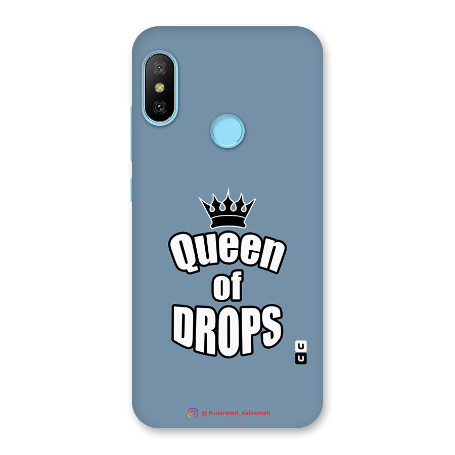 Queen of Drops SteelBlue Back Case for Redmi 6 Pro