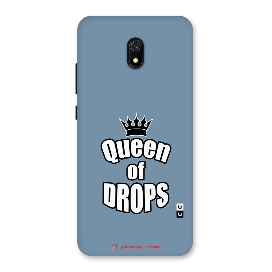 Queen of Drops SteelBlue Back Case for Redmi 8A