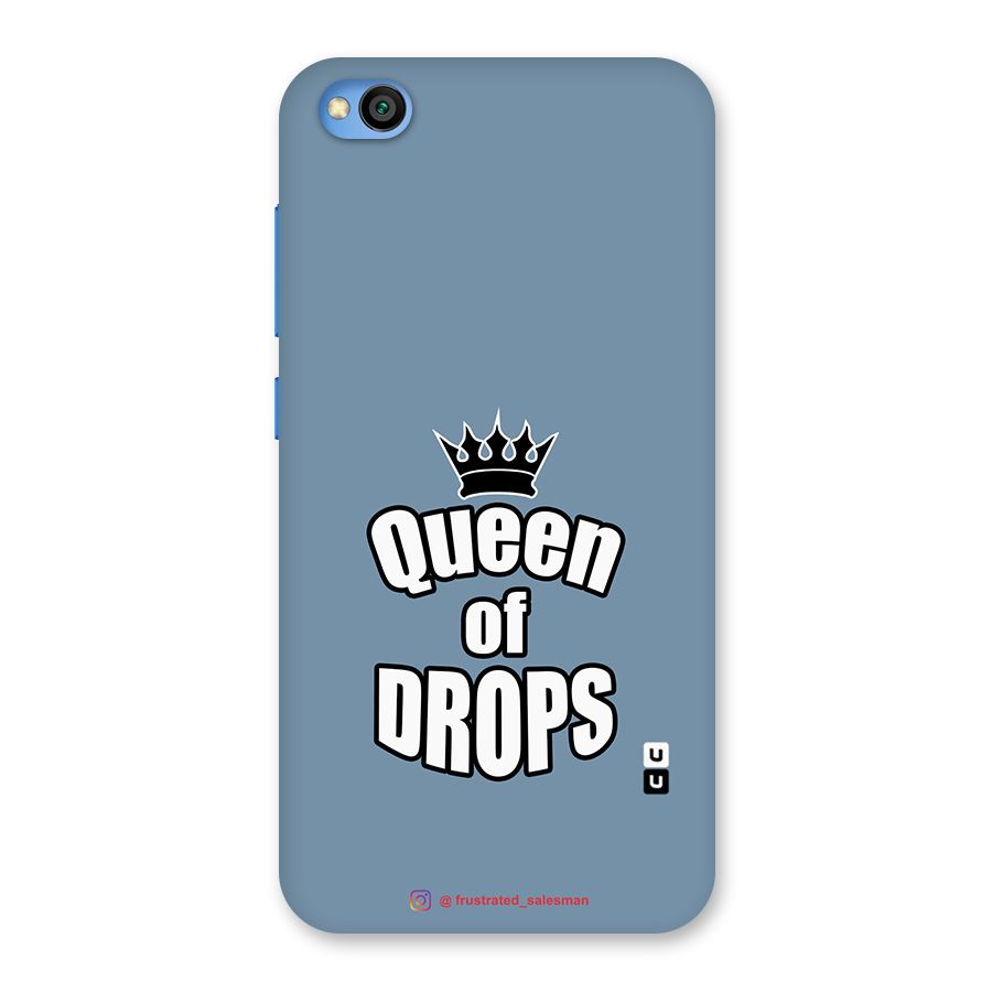 Queen of Drops SteelBlue Back Case for Redmi Go