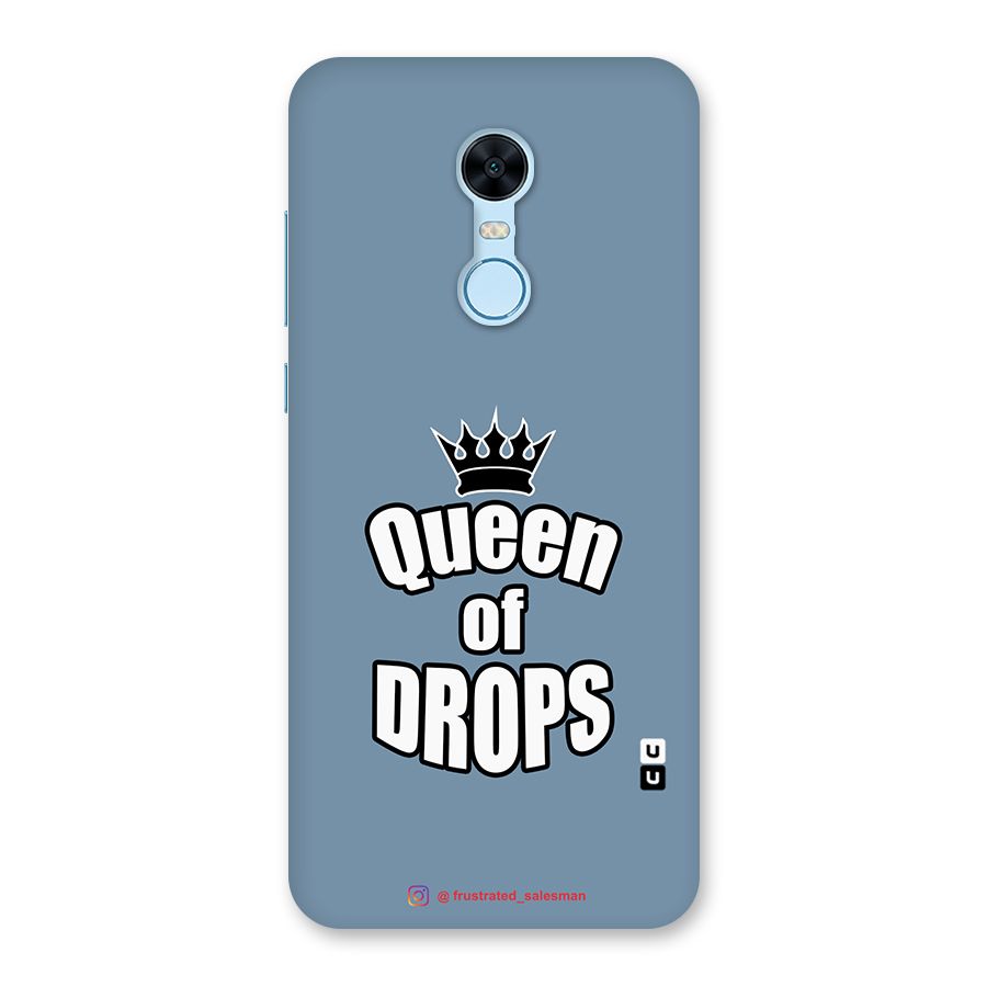 Queen of Drops SteelBlue Back Case for Redmi Note 5