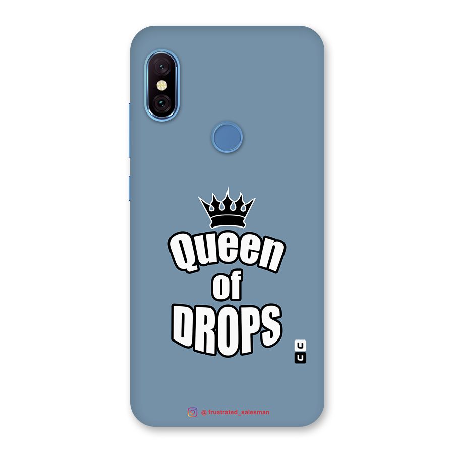 Queen of Drops SteelBlue Back Case for Redmi Note 6 Pro