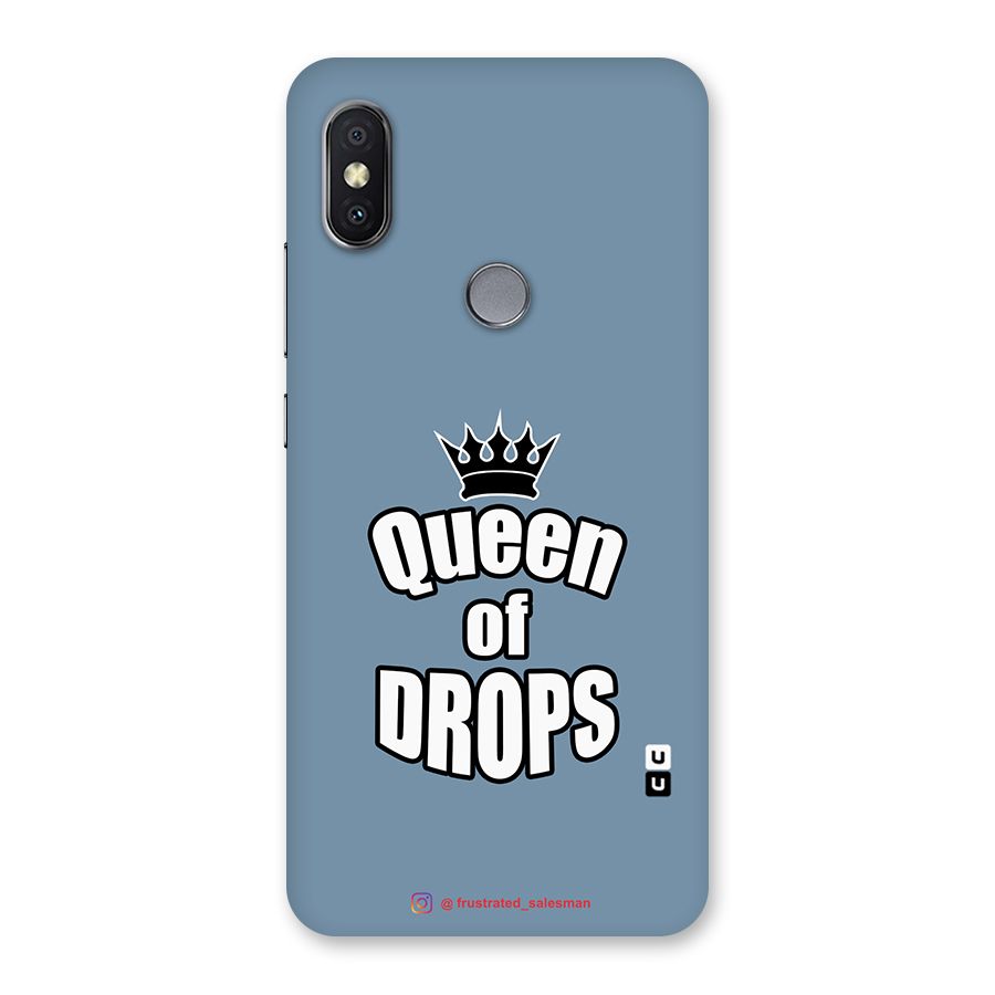 Queen of Drops SteelBlue Back Case for Redmi Y2