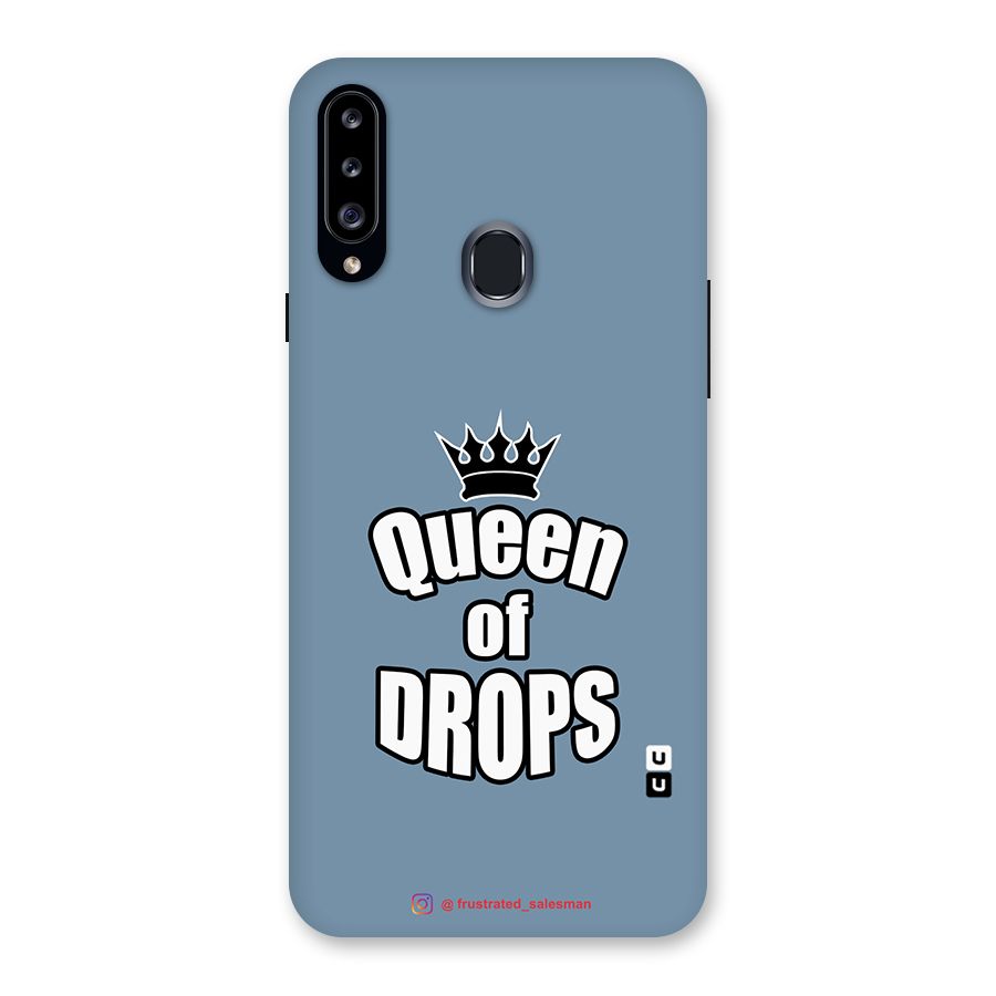 Queen of Drops SteelBlue Back Case for Samsung Galaxy A20s