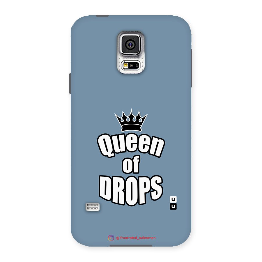 Queen of Drops SteelBlue Back Case for Samsung Galaxy S5