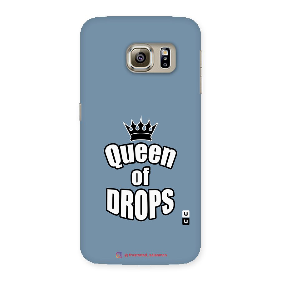 Queen of Drops SteelBlue Back Case for Samsung Galaxy S6 Edge