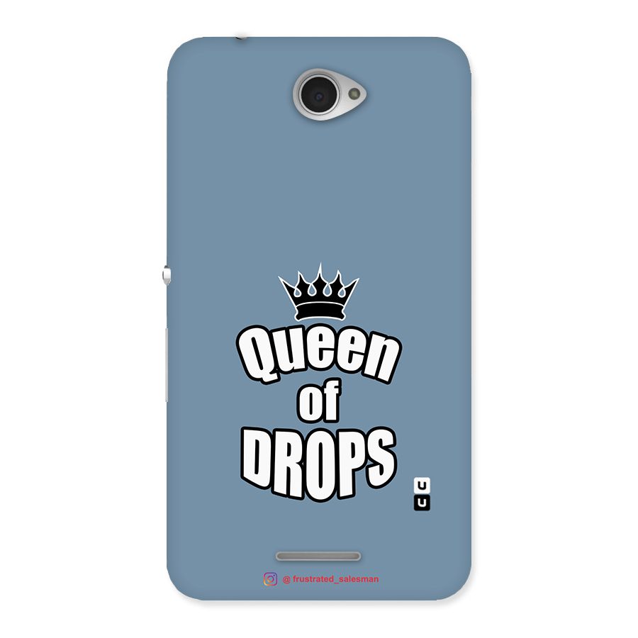 Queen of Drops SteelBlue Back Case for Sony Xperia E4