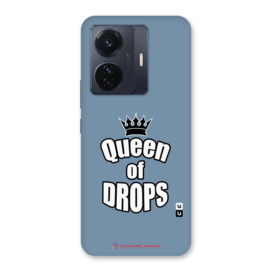 Queen of Drops SteelBlue Back Case for Vivo T1 Pro