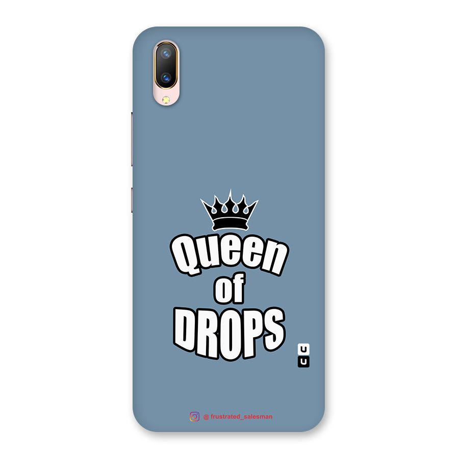 Queen of Drops SteelBlue Back Case for Vivo V11 Pro