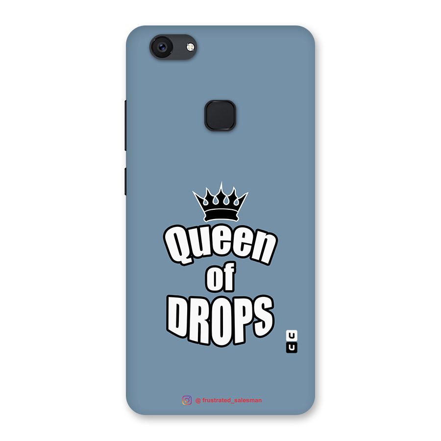 Queen of Drops SteelBlue Back Case for Vivo V7 Plus