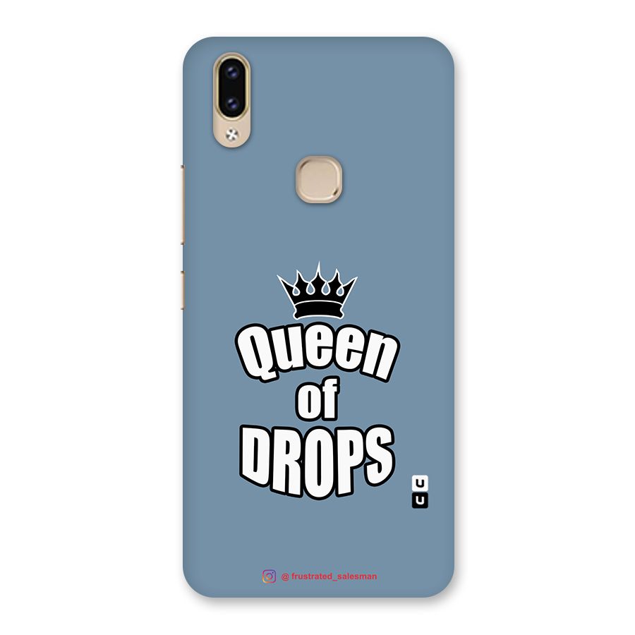 Queen of Drops SteelBlue Back Case for Vivo V9 Youth
