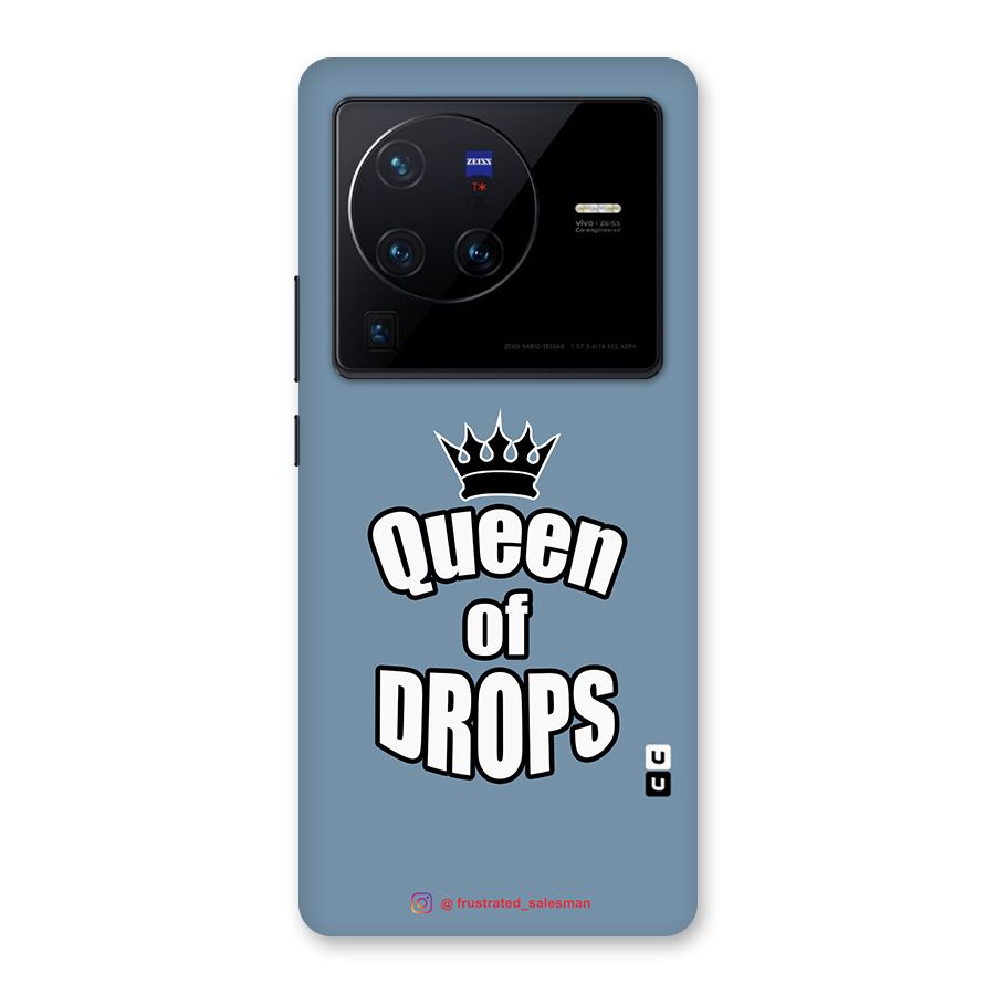 Queen of Drops SteelBlue Back Case for Vivo X80 Pro