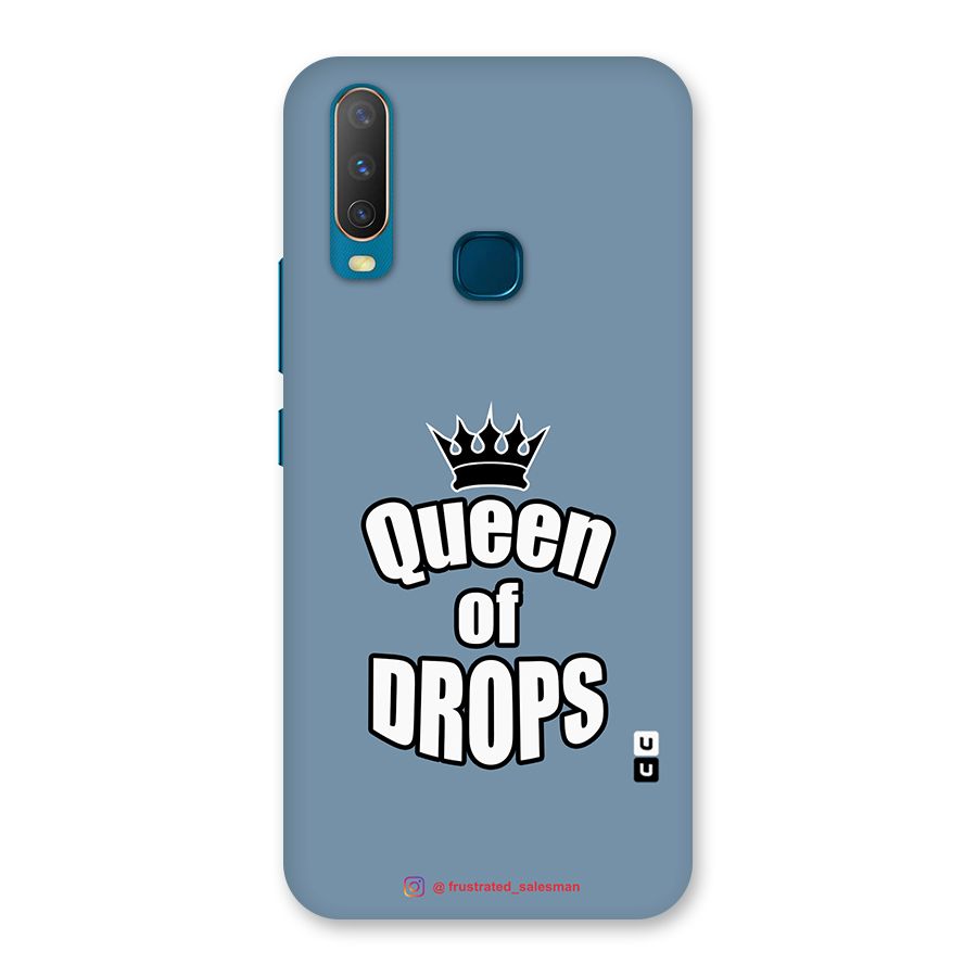 Queen of Drops SteelBlue Back Case for Vivo Y11