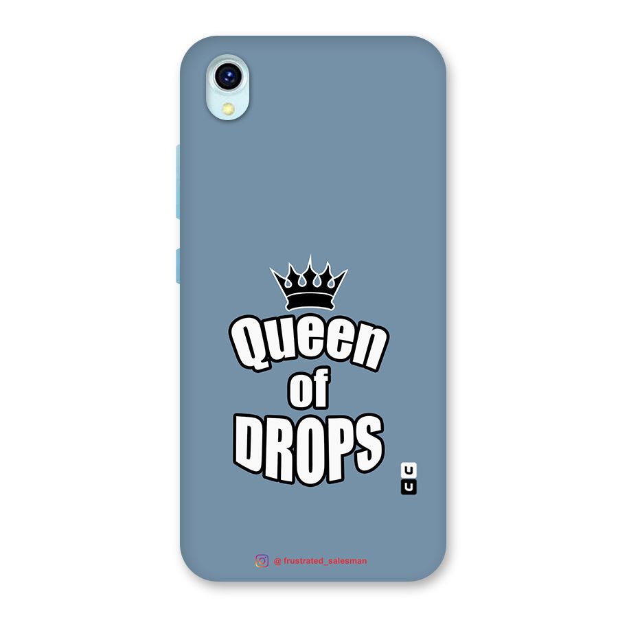 Queen of Drops SteelBlue Back Case for Vivo Y1s