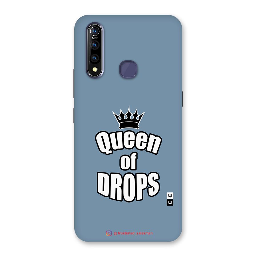Queen of Drops SteelBlue Back Case for Vivo Z1 Pro