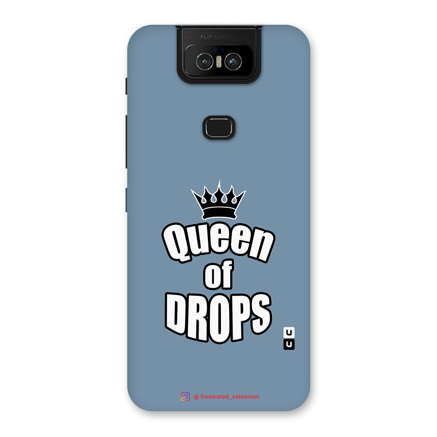 Queen of Drops SteelBlue Back Case for Zenfone 6z