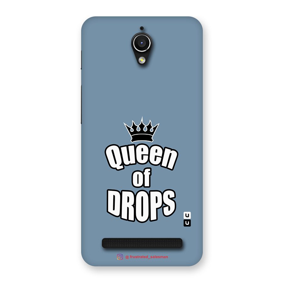 Queen of Drops SteelBlue Back Case for Zenfone Go