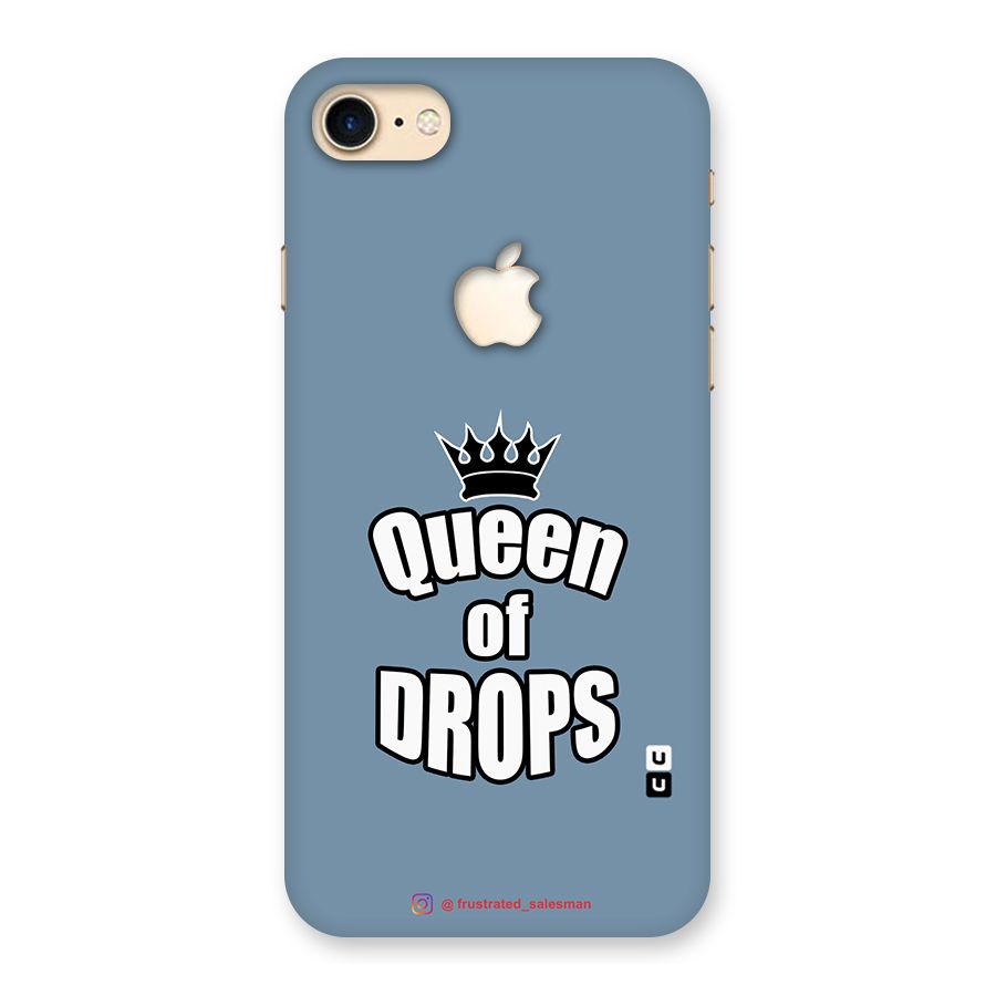 Queen of Drops SteelBlue Back Case for iPhone 7 Apple Cut