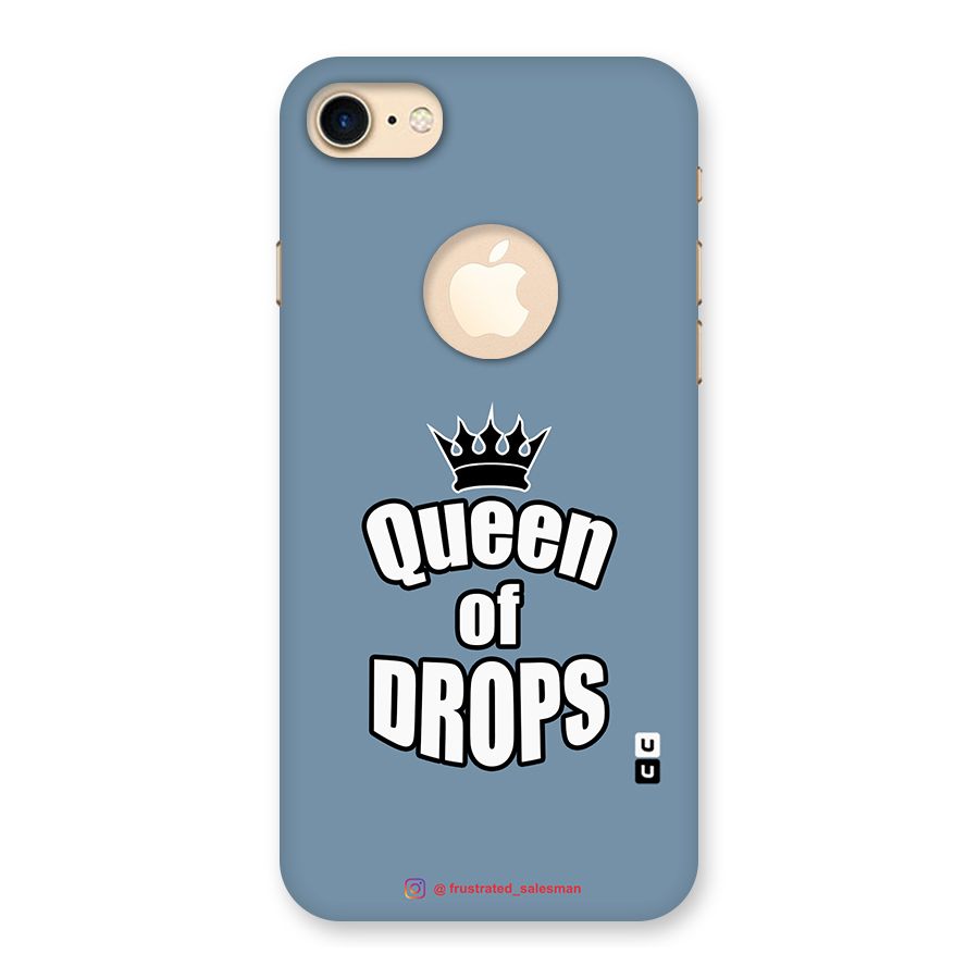 Queen of Drops SteelBlue Back Case for iPhone 7 Logo Cut