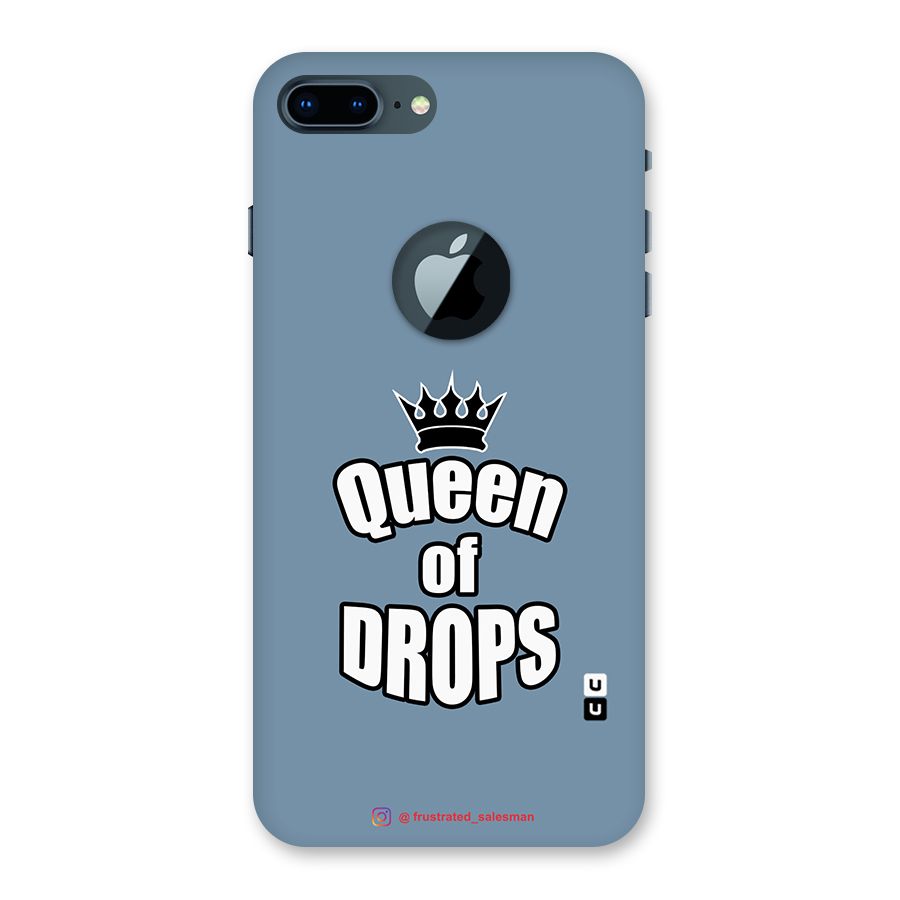Queen of Drops SteelBlue Back Case for iPhone 7 Plus Logo Cut