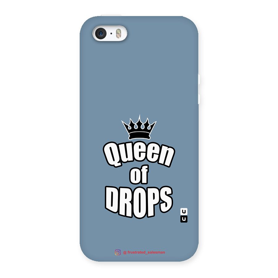 Queen of Drops SteelBlue Back Case for iPhone SE