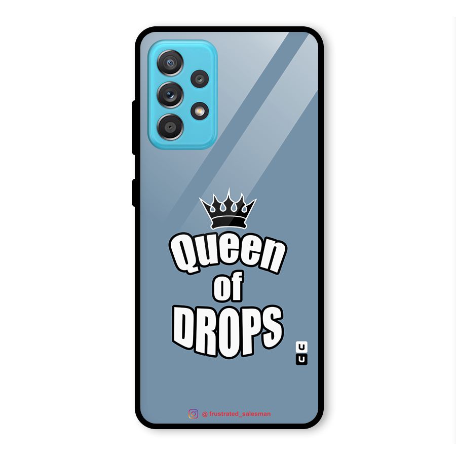Queen of Drops SteelBlue Glass Back Case for Galaxy A52s 5G