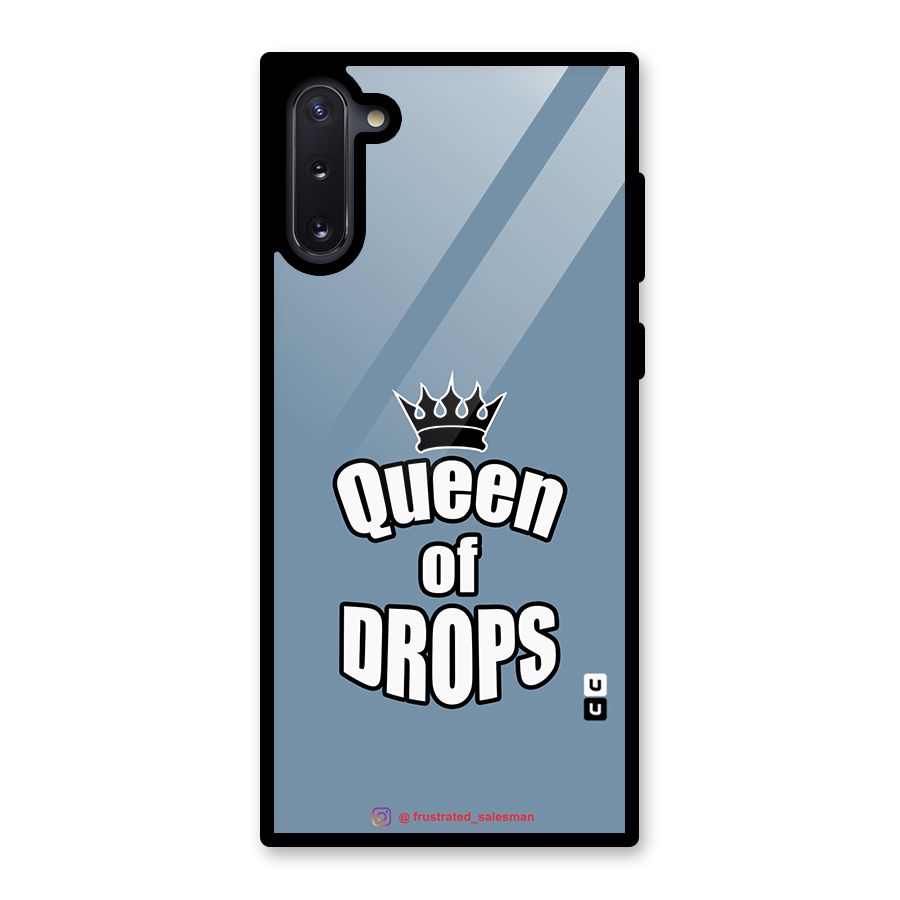 Queen of Drops SteelBlue Glass Back Case for Galaxy Note 10