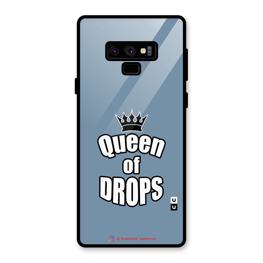 Queen of Drops SteelBlue Glass Back Case for Galaxy Note 9