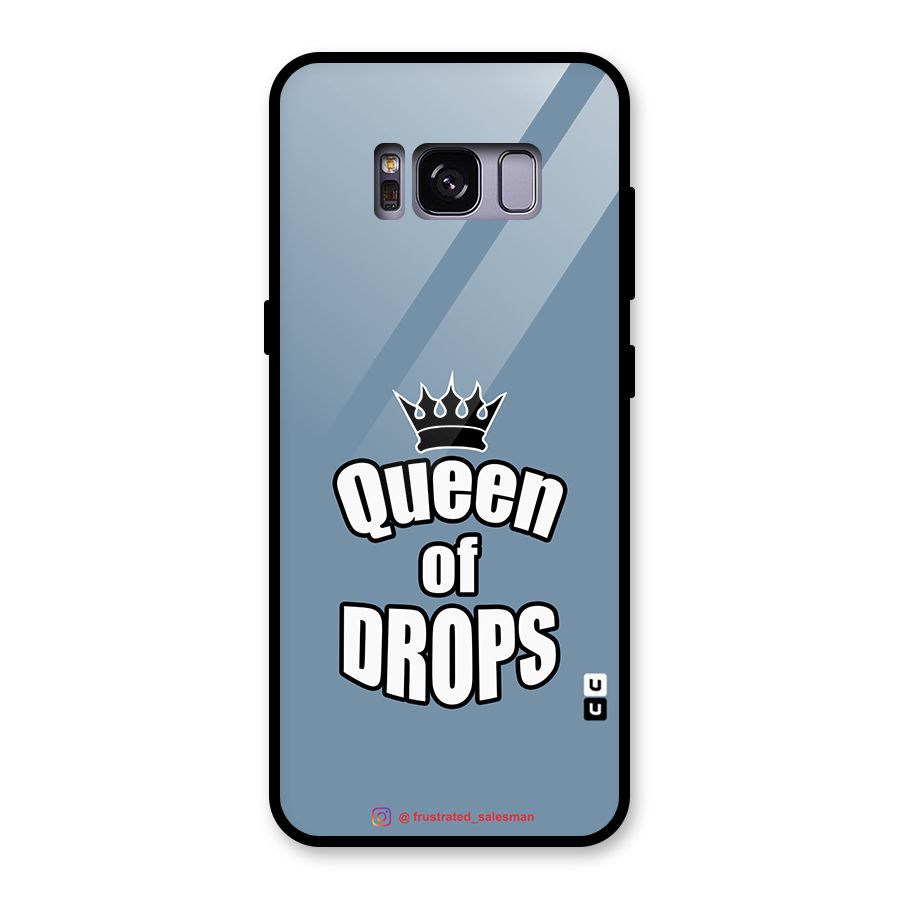 Queen of Drops SteelBlue Glass Back Case for Galaxy S8