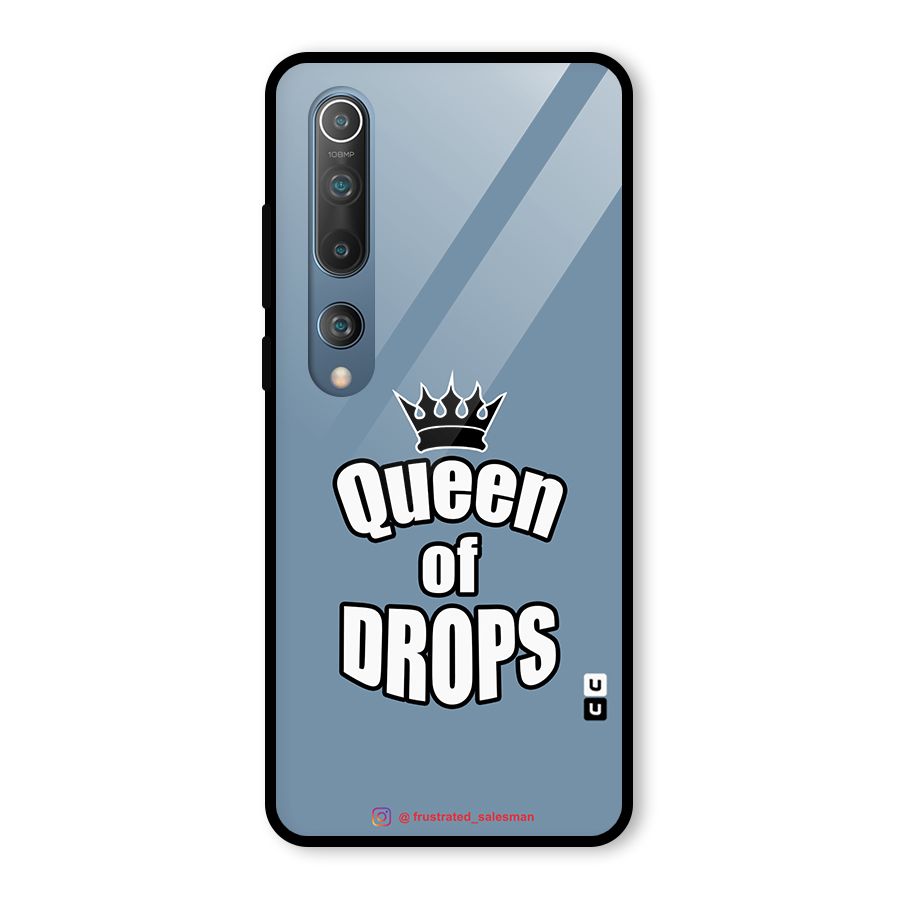Queen of Drops SteelBlue Glass Back Case for Mi 10