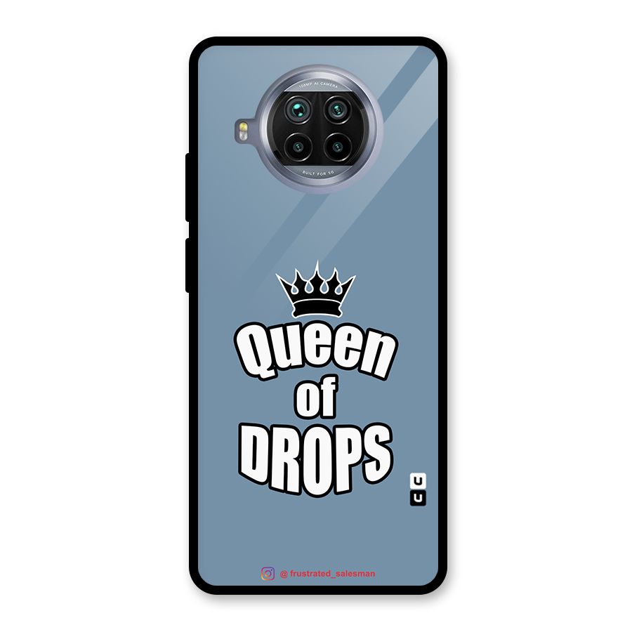 Queen of Drops SteelBlue Glass Back Case for Mi 10i