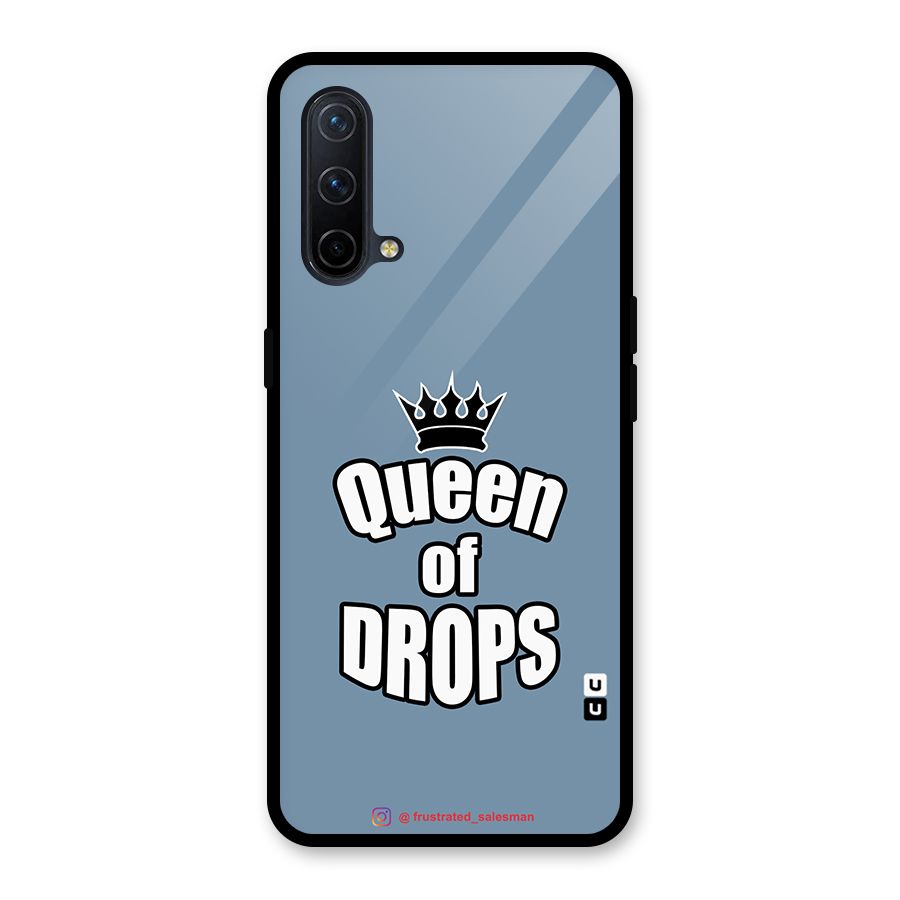 Queen of Drops SteelBlue Glass Back Case for OnePlus Nord CE 5G