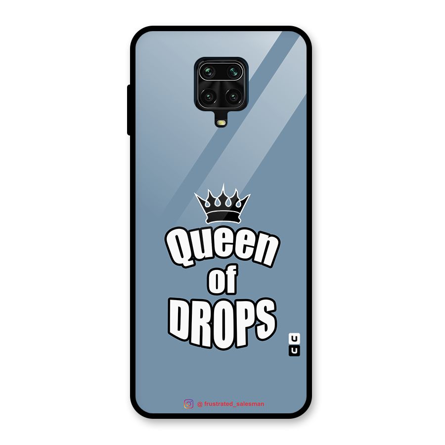 Queen of Drops SteelBlue Glass Back Case for Poco M2 Pro