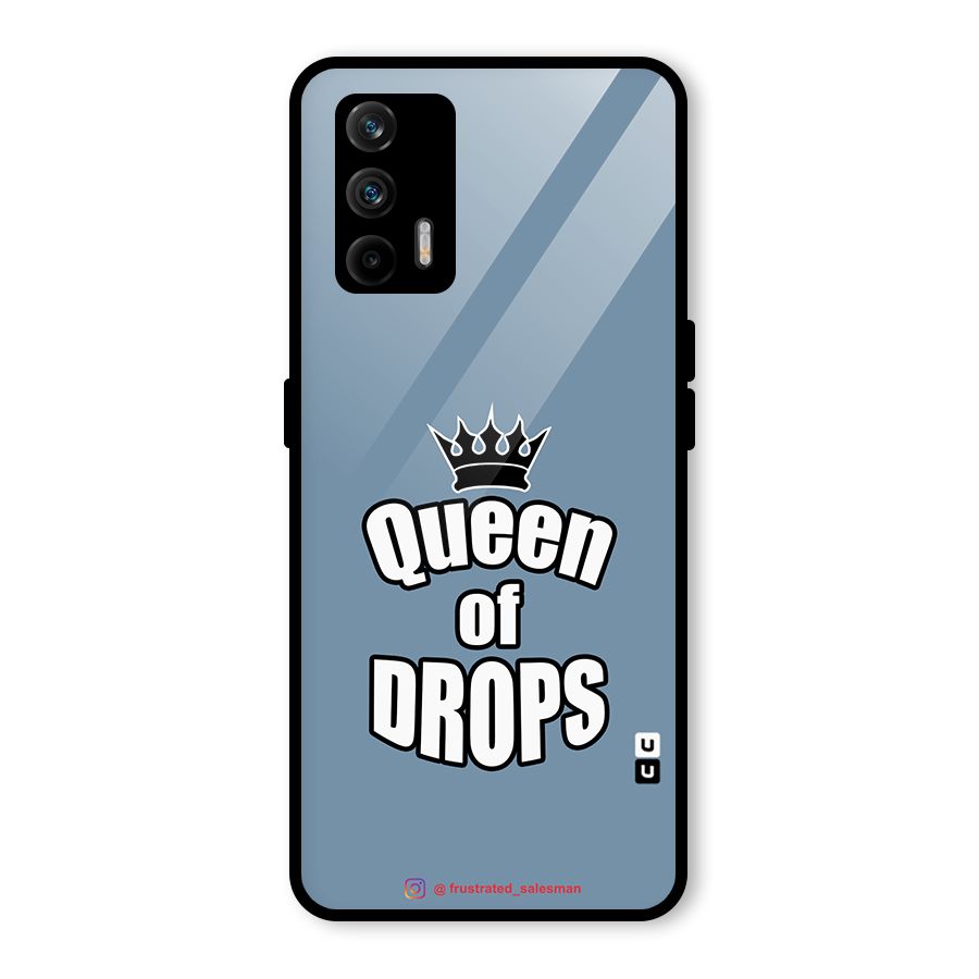 Queen of Drops SteelBlue Glass Back Case for Realme GT 5G