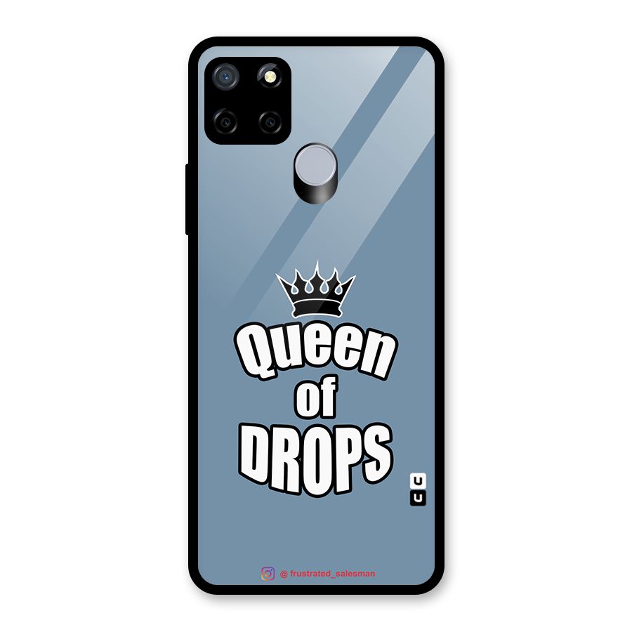 Queen of Drops SteelBlue Glass Back Case for Realme Narzo 20