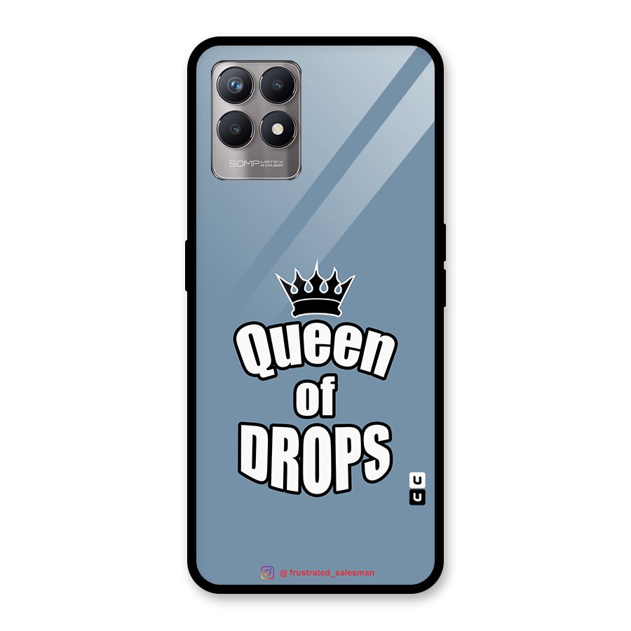 Queen of Drops SteelBlue Glass Back Case for Realme Narzo 50