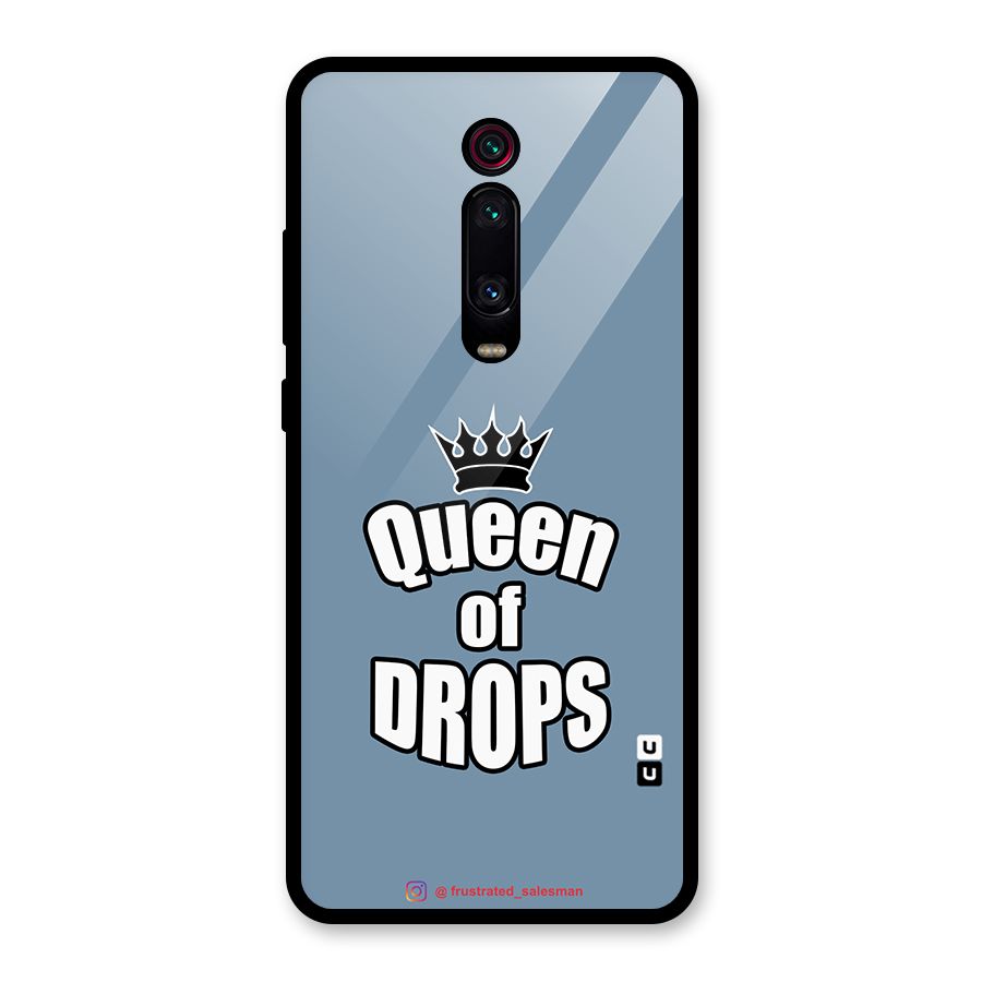 Queen of Drops SteelBlue Glass Back Case for Redmi K20