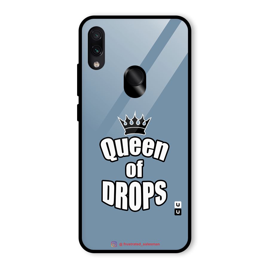 Queen of Drops SteelBlue Glass Back Case for Redmi Note 7S