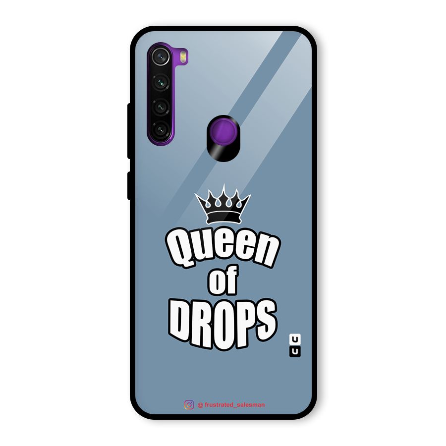 Queen of Drops SteelBlue Glass Back Case for Redmi Note 8