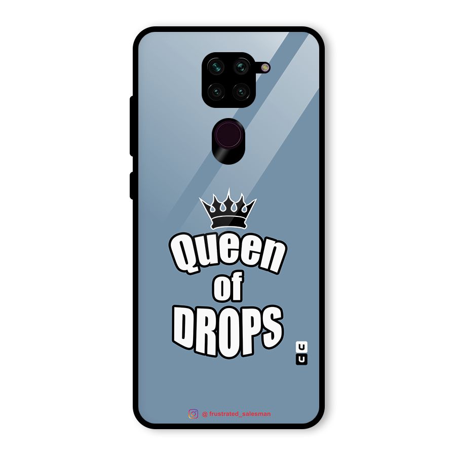 Queen of Drops SteelBlue Glass Back Case for Redmi Note 9