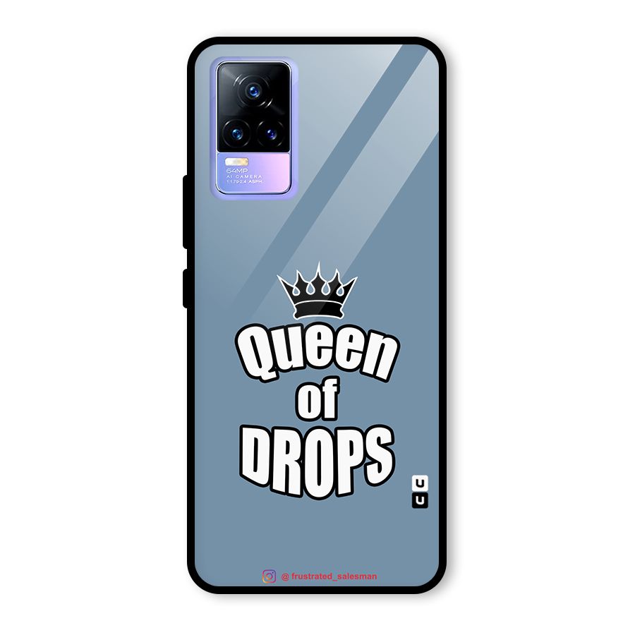 Queen of Drops SteelBlue Glass Back Case for Vivo Y73