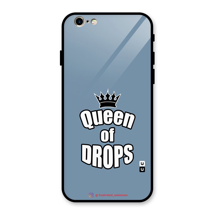 Queen of Drops SteelBlue Glass Back Case for iPhone 6 6S