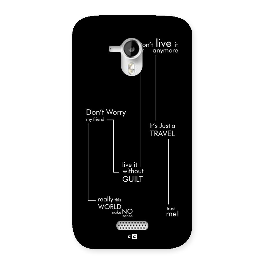 Quotes Of Life Back Case for Canvas HD A116