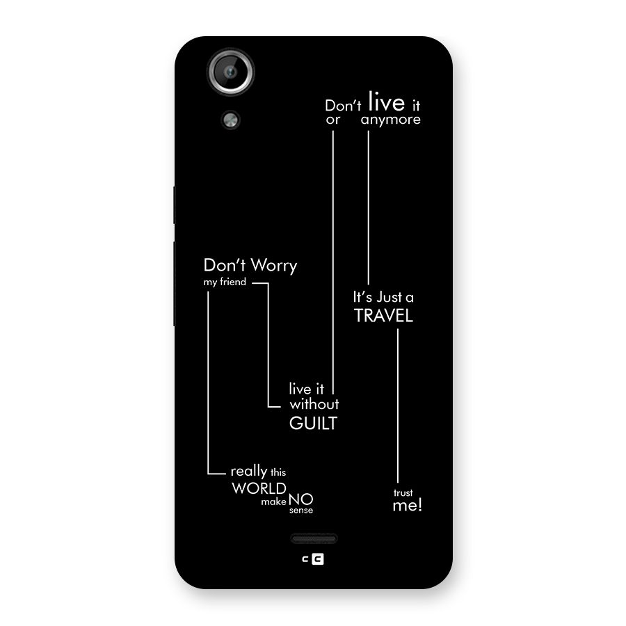 Quotes Of Life Back Case for Canvas Selfie Lens Q345